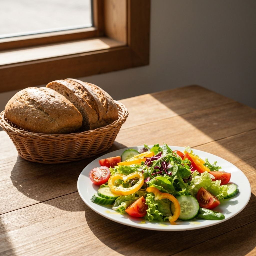 European style healthy meal